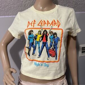 ✨5/$10✨ Target Def Leppard crop top